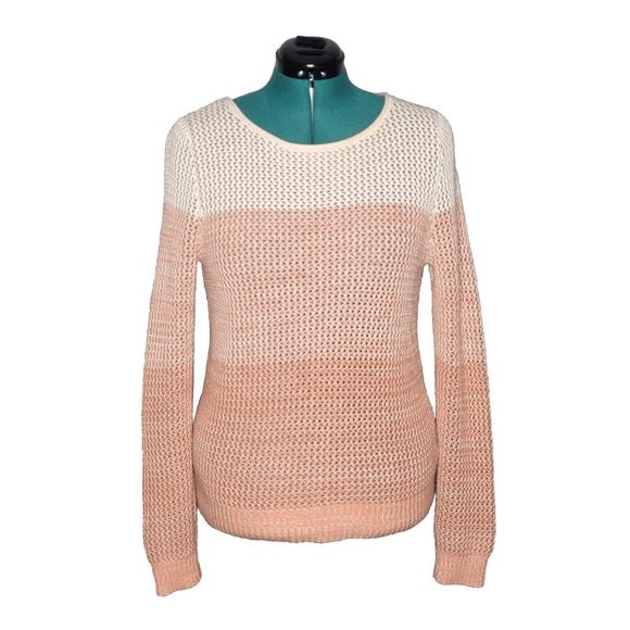 Banana Republic Size‎ M 100% Cotton Pink Ombre Pullover Sweater - Picture 1 of 4